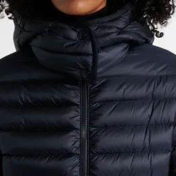Jakker<Moncler Lang Hættedunjakke Navy Blå