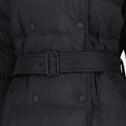Frakker<Burberry Lang Nylon Puffer Jakke Sort