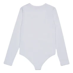 Bodystocking & Sæt<Diesel Langærmet body med logo broderi Hvid
