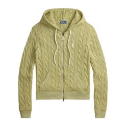 Striktrøjer & Sweatere<Polo Ralph Lauren Langærmet Hoodie med Fuld Lynlås Grøn