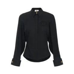 Bluser & Skjorter<Elisabetta Franchi Langærmet poplin skjorte Sort