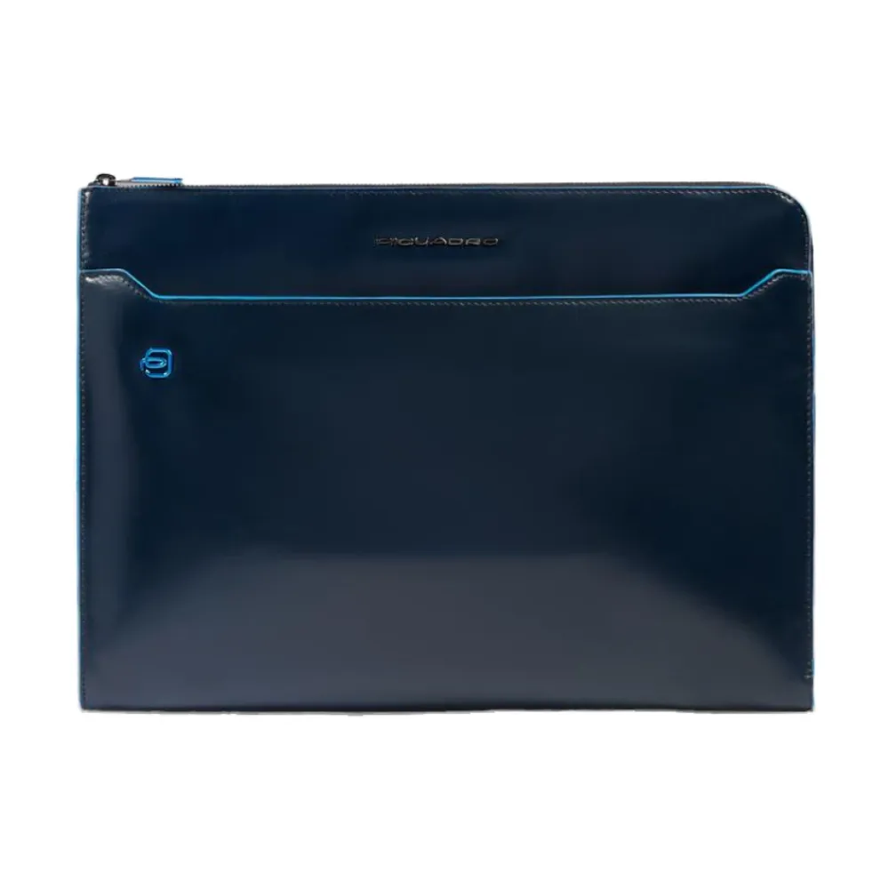 Laptop Tasker<Piquadro Laptop Sleeve 13.3 med Stow-Away Håndtag Blå