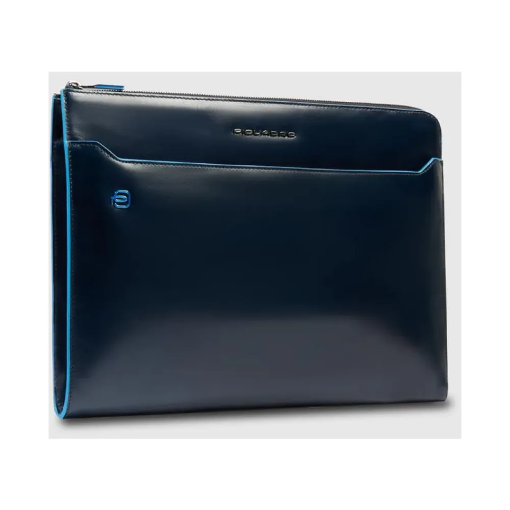 Laptop Tasker<Piquadro Laptop Sleeve 13.3 med Stow-Away Håndtag Blå