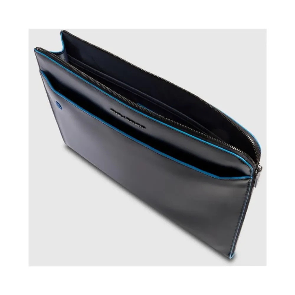 Laptop Tasker<Piquadro Laptop Sleeve 13.3 med Stow-Away Håndtag Blå
