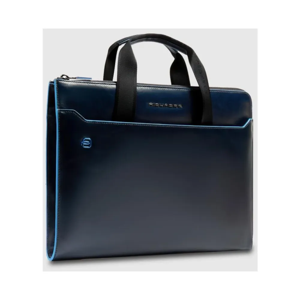 Laptop Tasker<Piquadro Laptop Sleeve 13.3 med Stow-Away Håndtag Blå