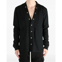 Strik<Rick Owens Larry Fogpocket Shirt Sort
