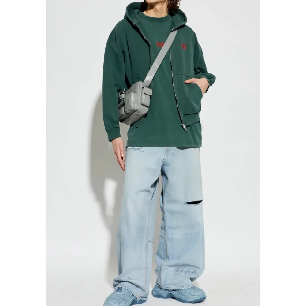 Trøjer^Balenciaga Laurel Classic Zip-Up Hoodie Grøn