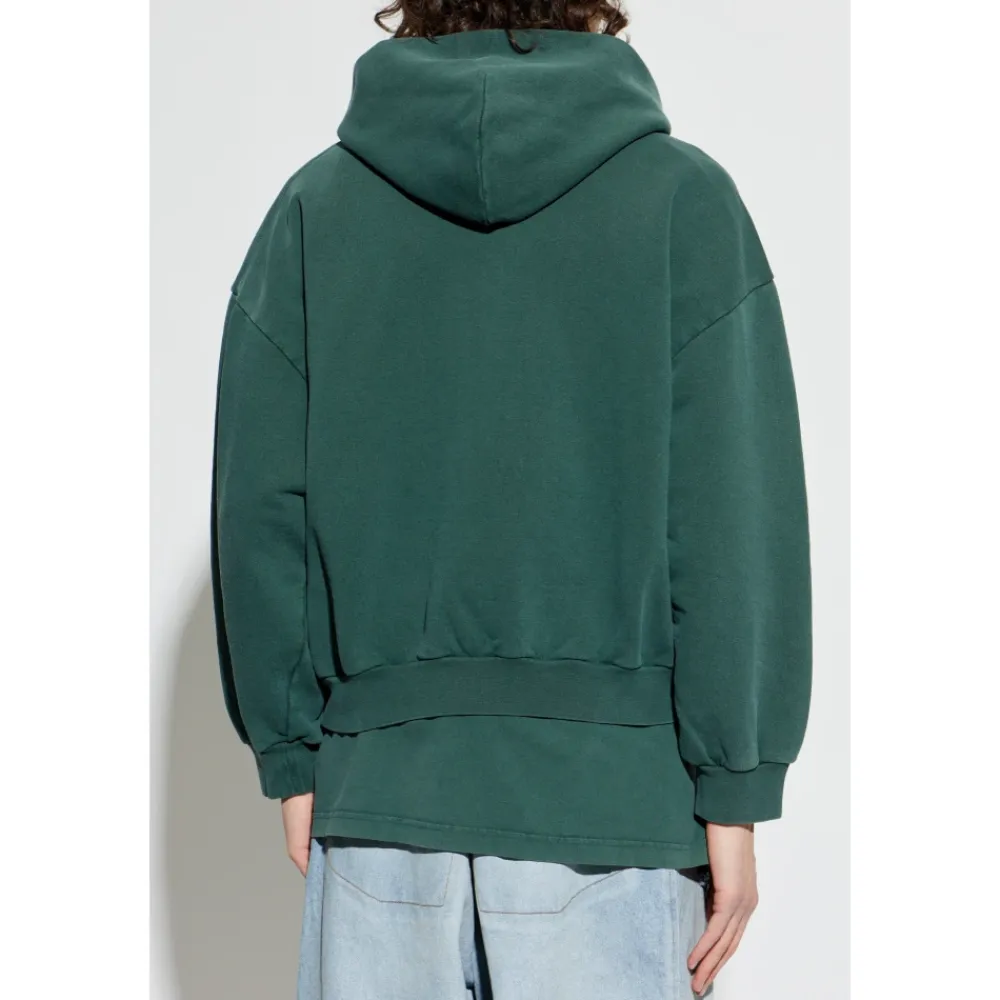 Trøjer^Balenciaga Laurel Classic Zip-Up Hoodie Grøn