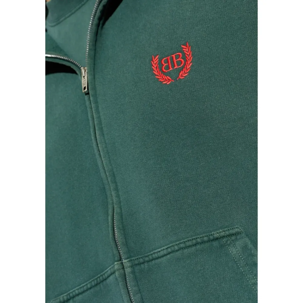 Trøjer^Balenciaga Laurel Classic Zip-Up Hoodie Grøn