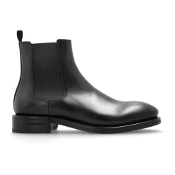 Chelsea Boots<Dsquared2 Læder ankelstøvler Sort