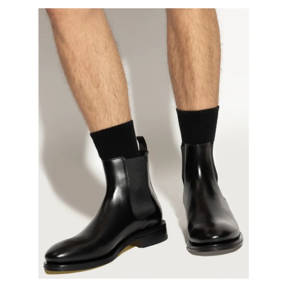 Chelsea Boots<Dsquared2 Læder ankelstøvler Sort