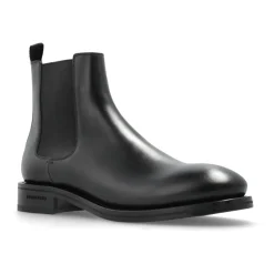 Chelsea Boots<Dsquared2 Læder ankelstøvler Sort
