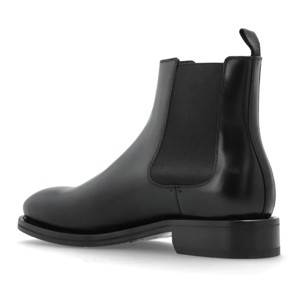 Chelsea Boots<Dsquared2 Læder ankelstøvler Sort