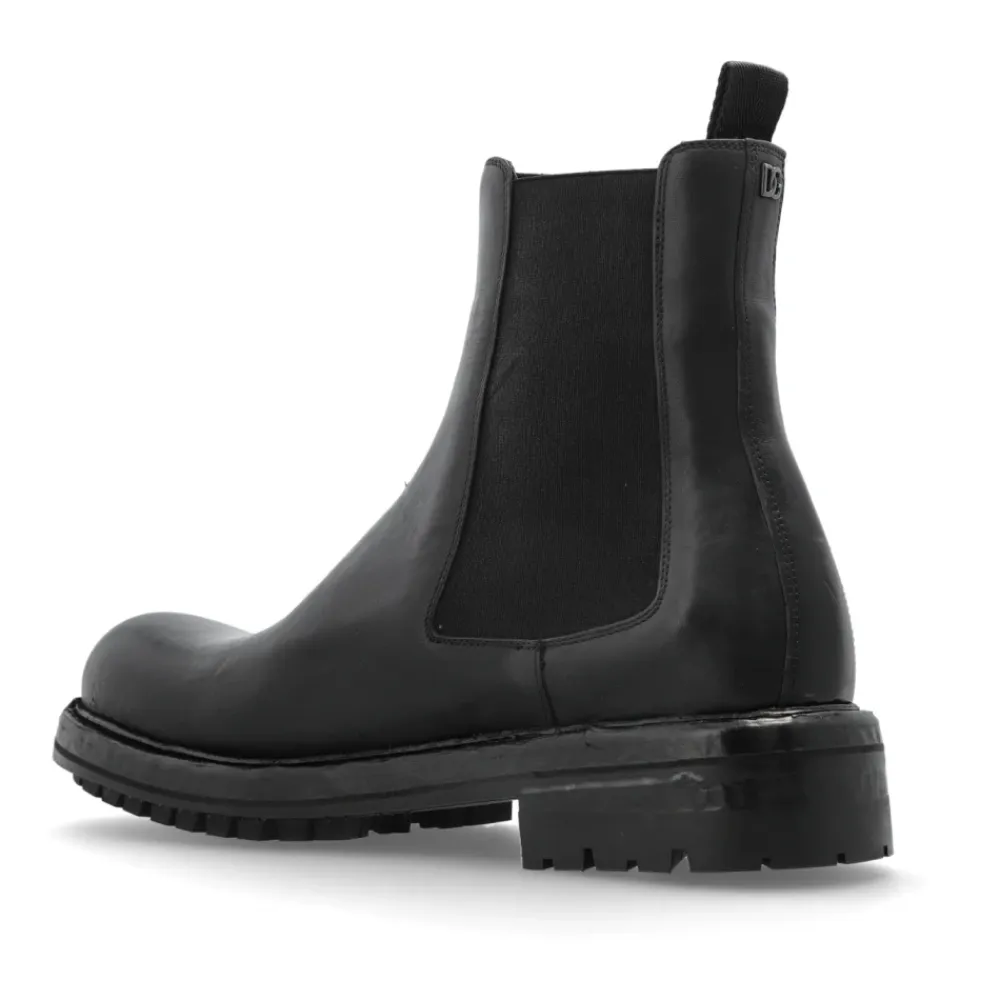 Chelsea Boots^Dolce & Gabbana Læder ankelstøvler Sort