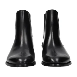 Chelsea Boots|Støvler^CELINE Læder Ankelstøvler med Side Lynlåsdetalje Sort