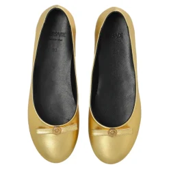 Ballerinasko^Versace Læder ballerinaer Gul