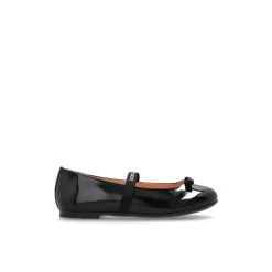Ballerinasko^Dolce & Gabbana Læder balletflader med elastikrem Sort