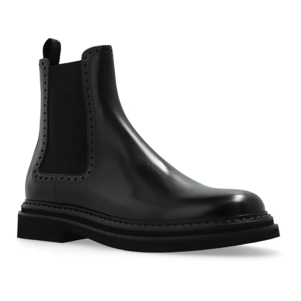 Chelsea Boots|Støvler^Dolce & Gabbana Læder Chelsea-støvler Sort