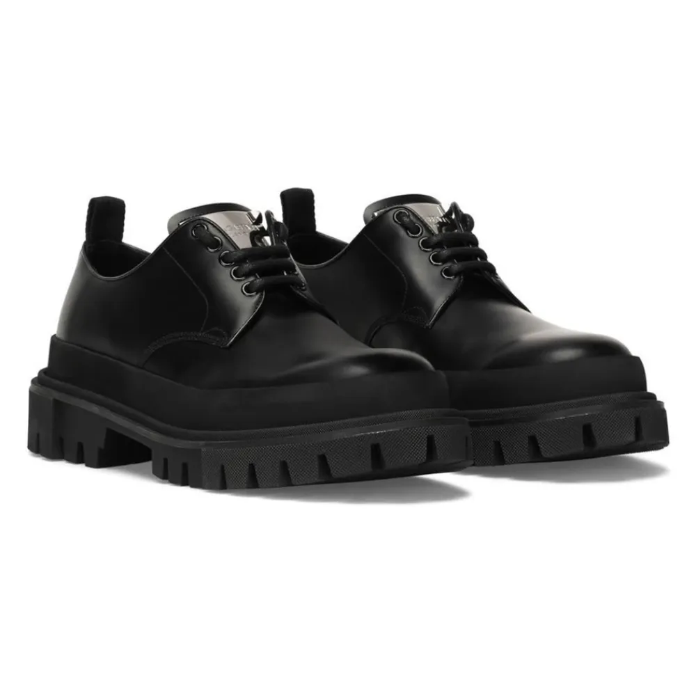 Business Sko^Dolce & Gabbana Læder Derbies Sort