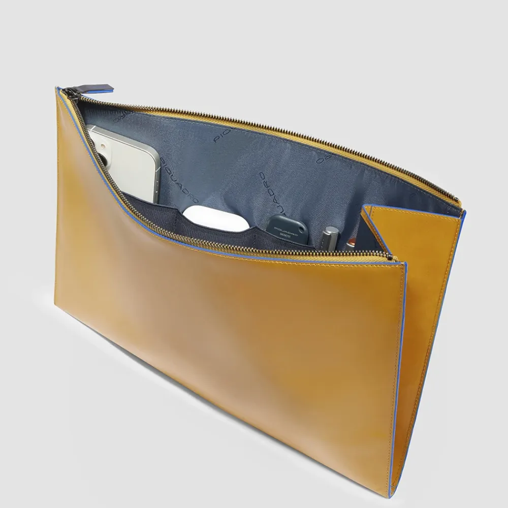 Laptop Tasker^Piquadro Læder iPad Pro 12.9 Clutch Gul