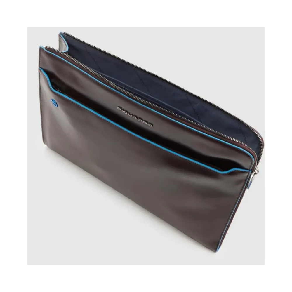 Laptop Tasker<Piquadro Læder Laptop Sleeve Brun