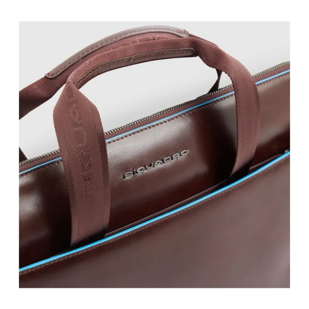 Laptop Tasker<Piquadro Læder Laptop Sleeve Brun