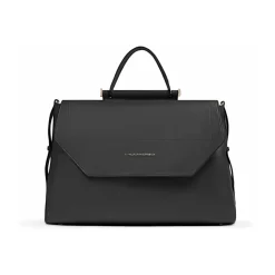 Laptop Tasker<Piquadro Læder Laptop Taske Sort