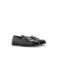 Ballerinasko<Versace Læder loafers Sort