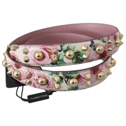 Tilbehør Til Tasker<Dolce & Gabbana Læder Skulderrem med Nitter Multifarvet