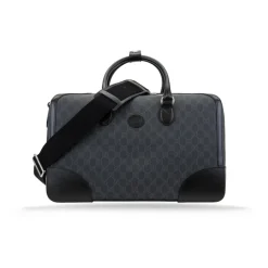 Rejsetasker^Gucci Læder skuldertaske med 'GG' logo Sort