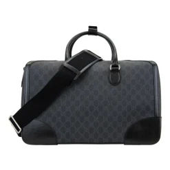 Rejsetasker^Gucci Læder skuldertaske med 'GG' logo Sort