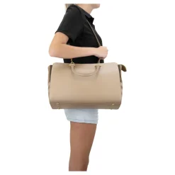Håndtasker^Burberry Læder skuldertaske med tern mønster Beige