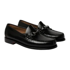 Loafers<G.H. Bass & Co. Læder Slip-On Loafers med Klemmedetalje Sort