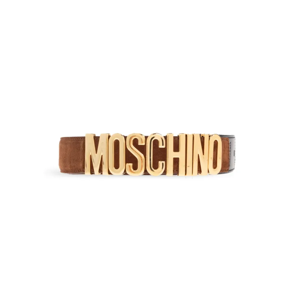 Bælter^Moschino Læderbælte Brun