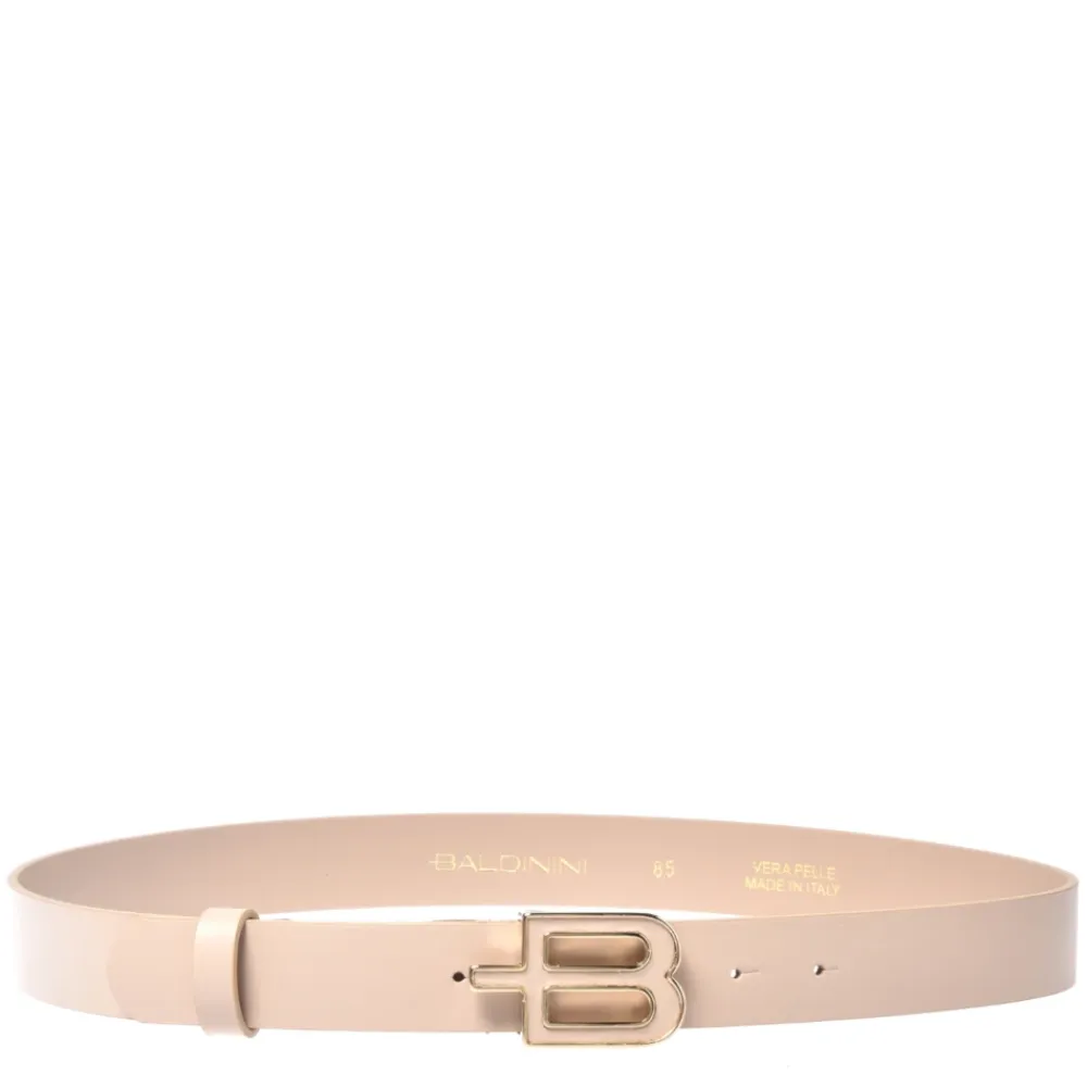 Bælter^Baldinini Læderbælte Beige