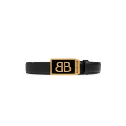 Bælter<Balenciaga Læderbælte Sort