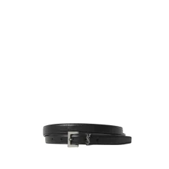 Bælter<Saint Laurent Læderbælte Sort