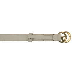 Bælter<Gucci Læderbælte med GG-logo Beige