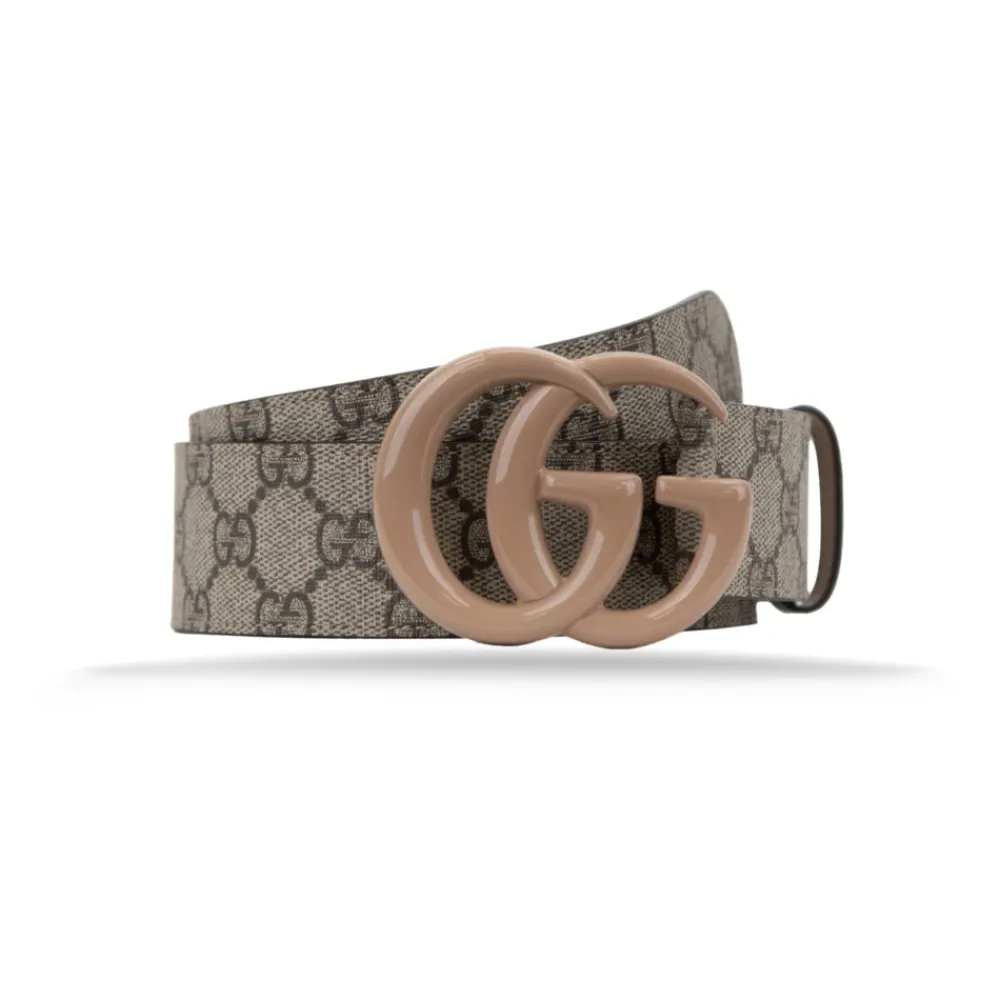 Bælter<Gucci Læderbælte med logo-spænde Grøn