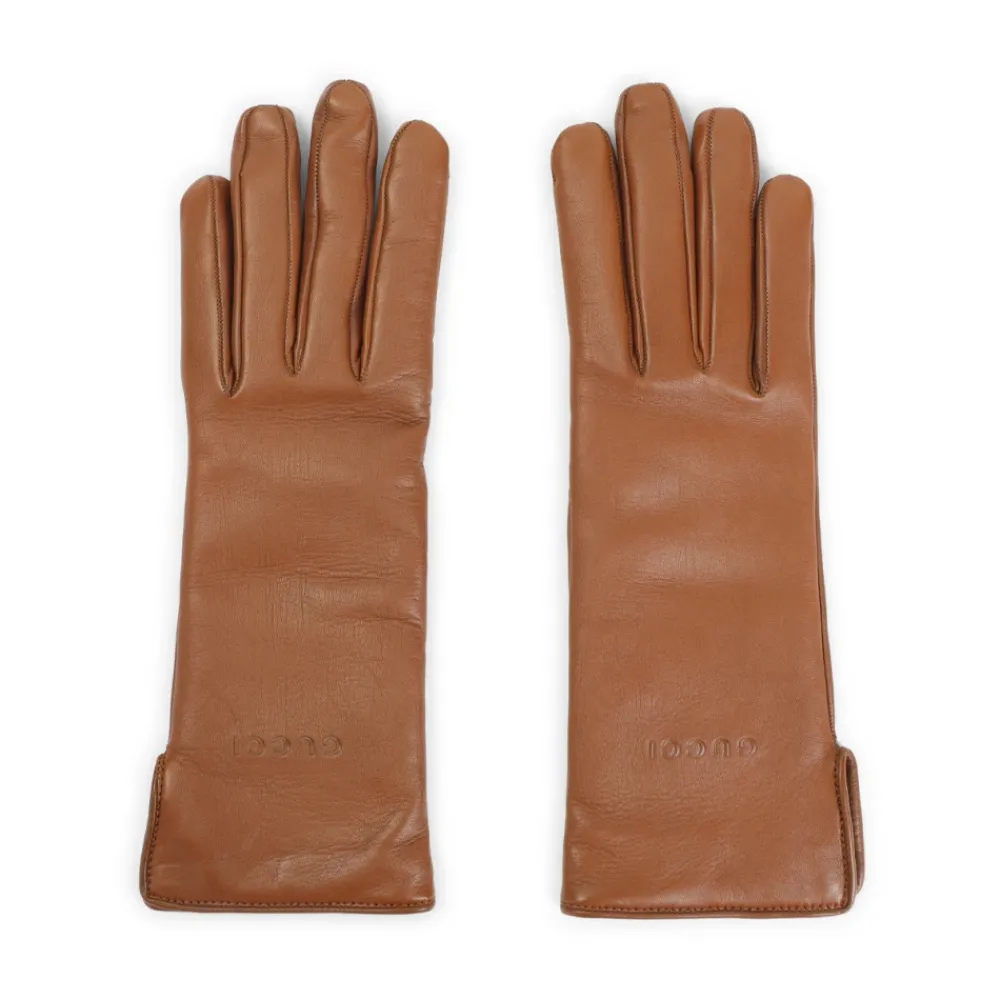 Handsker^Gucci Læderhandsker Brun