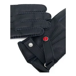 Handsker<Kiton Læderhandsker med fulde fingre Blå
