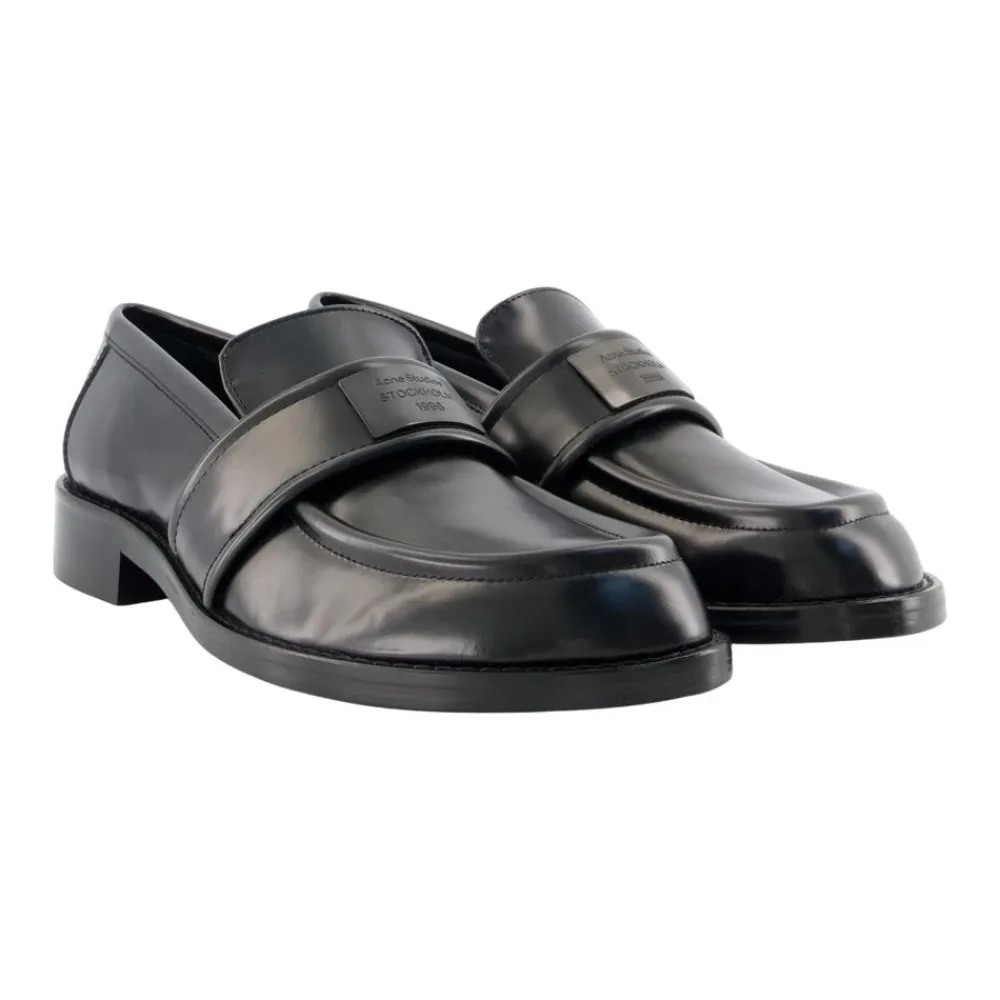 Loafers<Acne Studios Læderloafers Sort