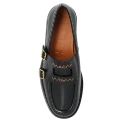 Loafers<Marni Læderloafers Sort