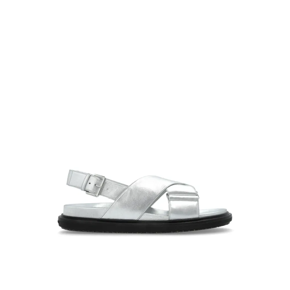 Sandaler<Marni Lædersandaler Grå
