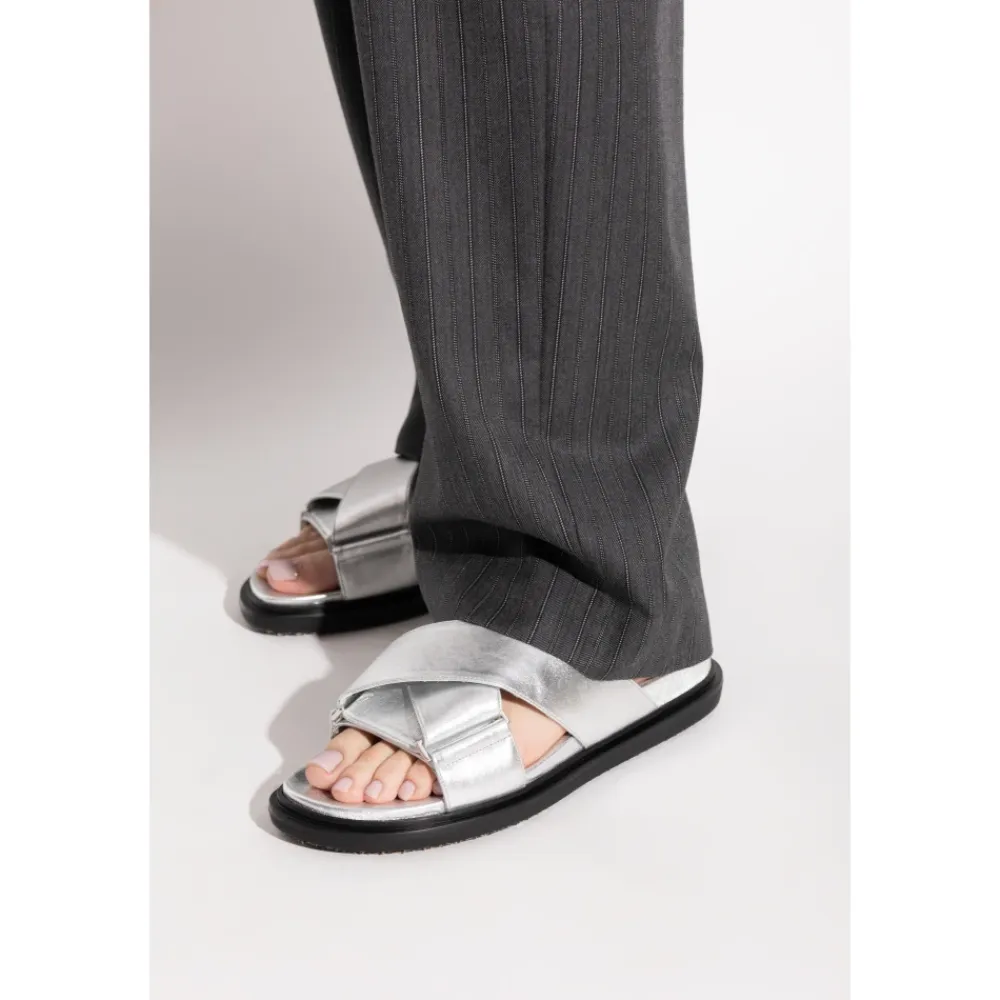 Sandaler<Marni Lædersandaler Grå