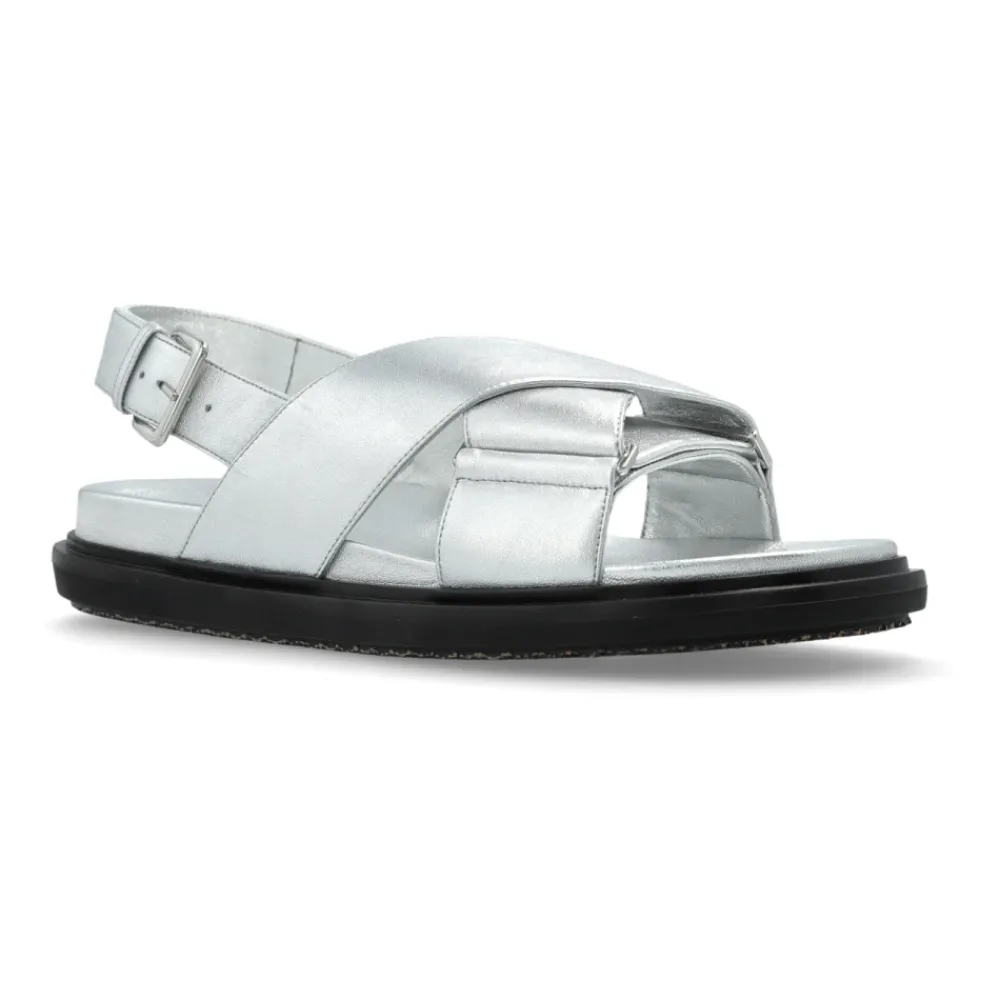 Sandaler<Marni Lædersandaler Grå