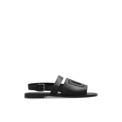 Sandaler<Dolce & Gabbana Lædersandaler Sort