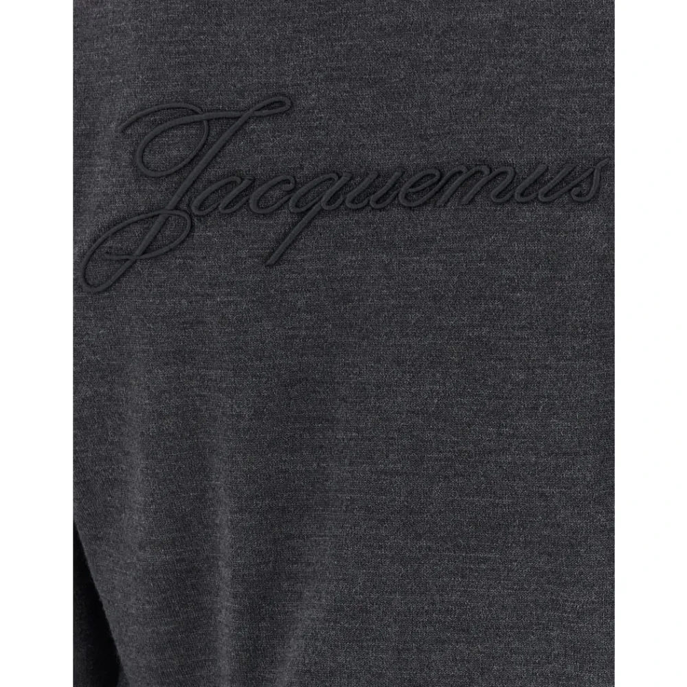 Strik<Jacquemus Le Cardigan Brodé Grå