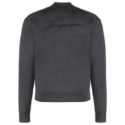 Strik<Jacquemus Le Cardigan Brode Grå