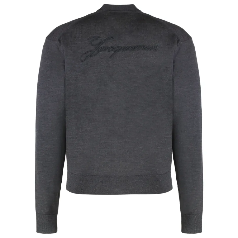 Strik<Jacquemus Le Cardigan Brode Grå